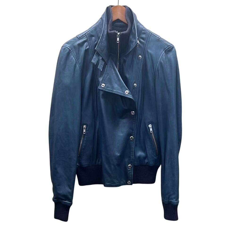 Buttery Blue Leather Jacket